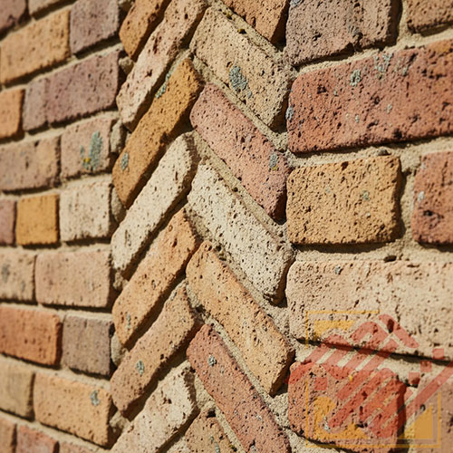 الگوی هریس (Herringbone) با آجر قزاقی